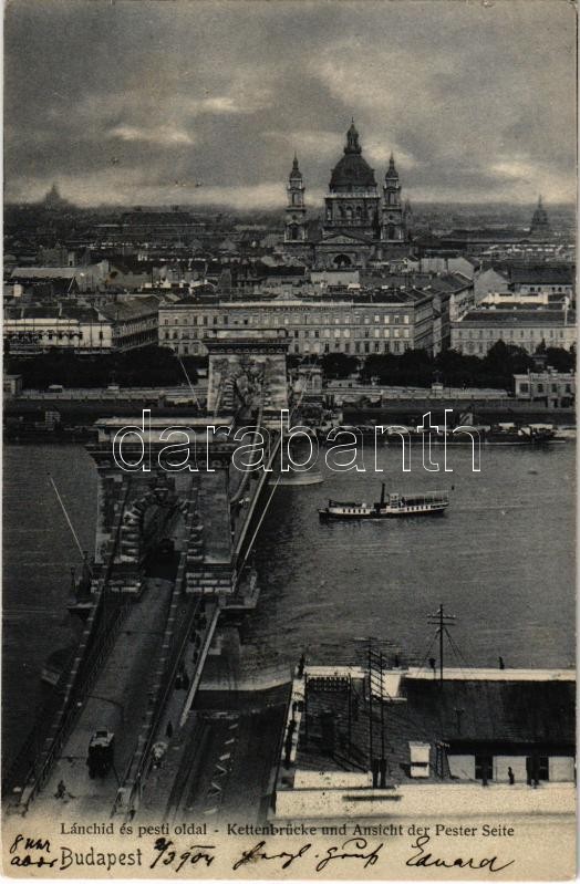 1904 Budapest, Lánchíd és pesti oldal