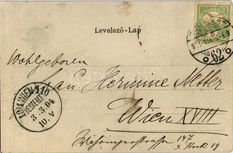 1904 Budapest, Lánchíd és pesti oldal - Image 2