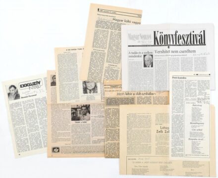 9 db aláírás - Baranyi Ferenc, Csoóri Sándor, Fodor András, Faludy György, stb.