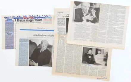 6 db aláírás - Hubay Miklós, Kosáry Domokos, Fejtő Ferenc, stb.