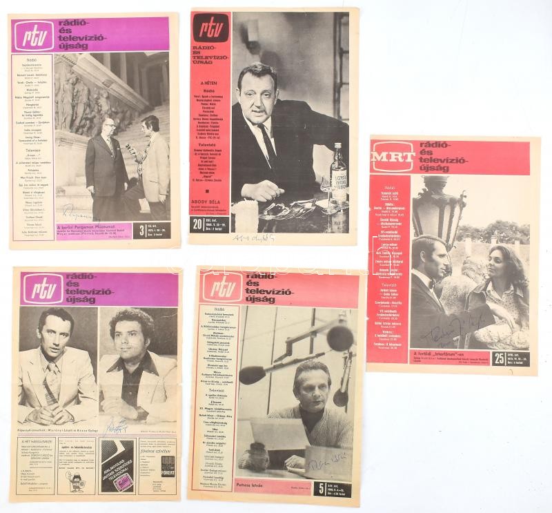 6 db aláírás - Petress István, Rózsa György, Radnóti László, stb.