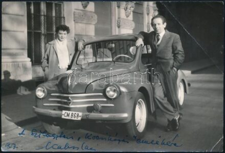 Kabos László színész autográf dedikált fotó hajtásnyomokkal 18x12 cm