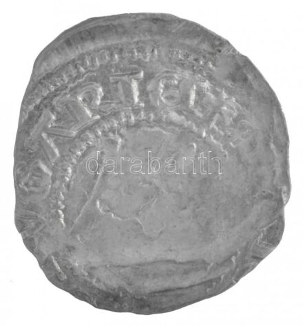 1384. Denár Ag 'Mária' (0,45g) T:3 Hungary 1384. Denar Ag 'Maria' (0,45g) C:F Huszár: 569., Unger I.: 443.b