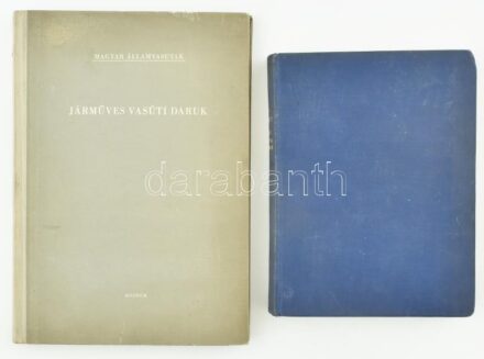 2 db vasút témájú könyv: Hámori István: Vasúti motoros járművek. Vasúti szakkönyvtár 3. sz. Bp.,1951, Közlekedés- és Mélyépítéstudományi Könyv- és Folyóiratkiadó Vállalat.Kiadói egészvászon-kötés. + Szamkó Mihály: