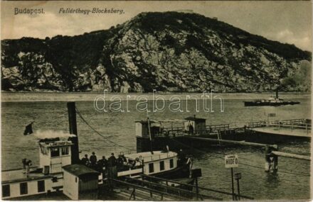 Budapest XI. Gellérthegy, gőzhajó 'Lánchídfőhöz'. Szénásy Pál kiadása (fl)