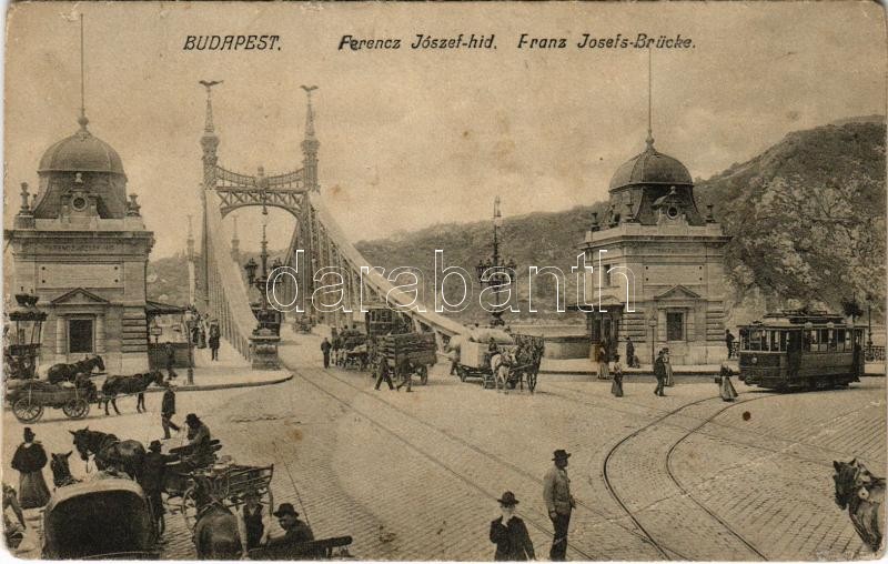 Budapest, Ferenc József híd, villamos (EM)
