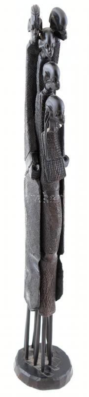 Afrikai faragott faszobor, kopott, m:47cm