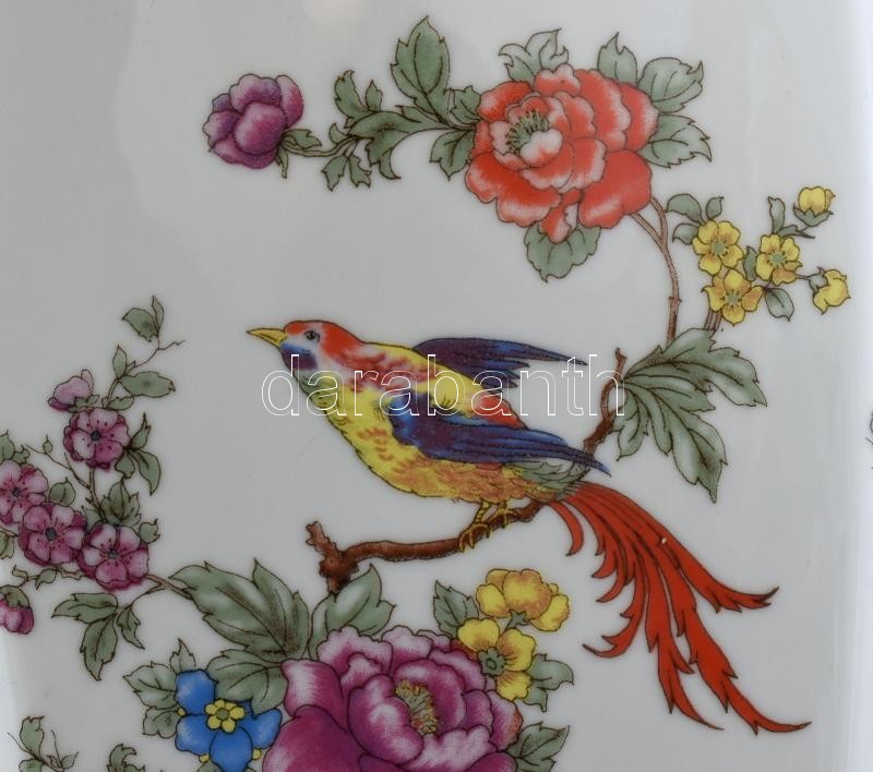 Hollóházi porcelán váza florális dekorral, matricás, jelzett, apró kopásnyomokkal, m: 31 cm - Image 2