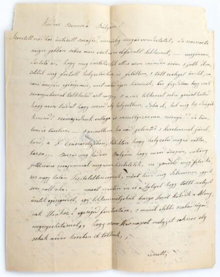 Érdekes 1848-as dokumentum: 1852 Csiky Sándor (1805-1892) nemzetőrparancsnok, politikus, egri polgármester, akit 1848-as tevékenysége miatt halálra ítéltek, majd az ítéletet várfogságra változtatták. Fogva tartása helyére Kufstein