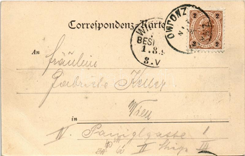 1899 (Vorläufer) Znojmo, Znaim; Panorama. Verlag C. Ledermann jun. (EB) - Image 2