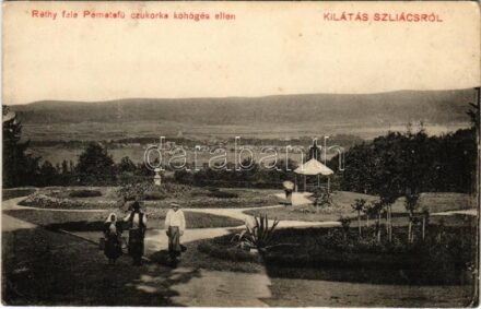 Szliács, Sliac; Réthy-féle Pemetefű cukorka köhögés ellen / Hungarian cough candy advertisement (EK)