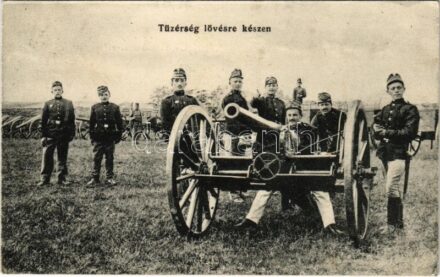 1914 Tüzérség lövésre készen / WWI Austro-Hungarian K.u.K. military, artillery ready to fire (fl)