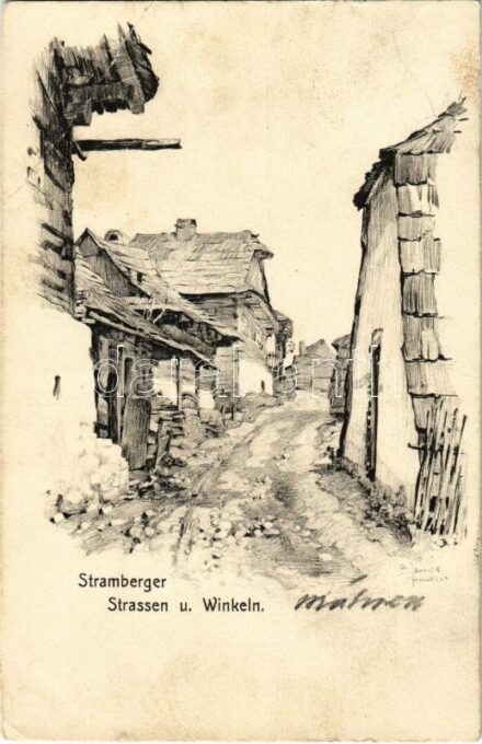 1910 Stramberk, Stramberg; Strassen u. Winkeln / street view (EK)
