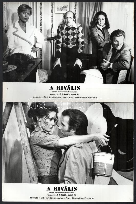 1974 A rivális című francia film jelenetei, 11 db produkciós filmfotó, 18x24 cm - Image 3