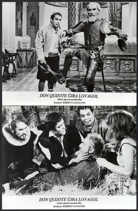 1973 Don Quijote újra lovagol című spanyol-mexikói film jelenetei, 10 db produkciós filmfotó, 18x24 cm - Image 2