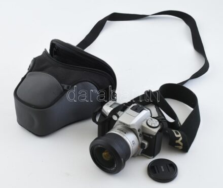 Minolta Dynax 5 fényképezőgép, objektív: AF Zoom 28-80mm, 1:3,5(22)-5,6 D. nincs kipróbálva, Samsonite vászon tokban.