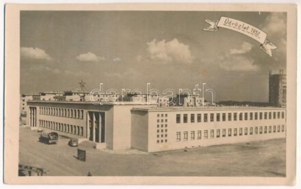1951 Dunaújváros, Dunapentele, Sztálinváros; iskola. Művészeti Alkotások (EK)