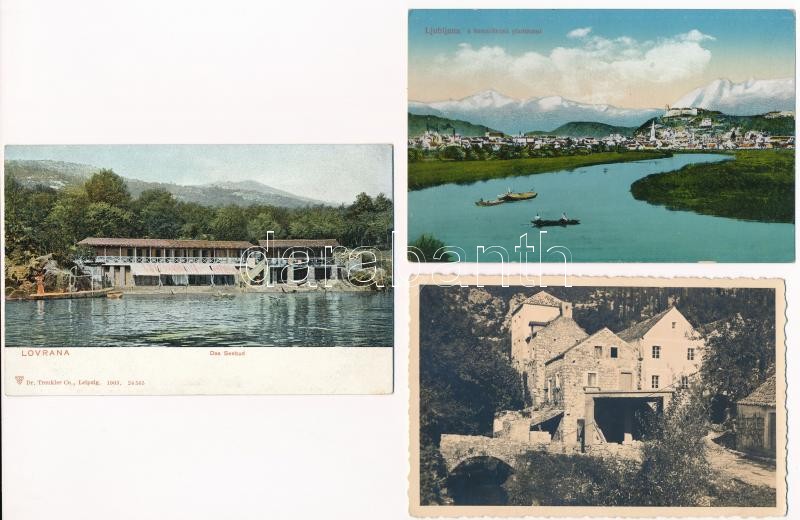 20 db RÉGI külföldi város képeslap / 20 pre-1945 European town-view postcards - Image 2