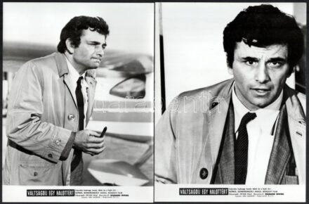 1971 Peter Falk (1927-2011) magyar származású, amerikai filmszínész a ,,Váltságdíj egy halottért' című filmben, 4 db produkciós filmfotó, 18x24 cm