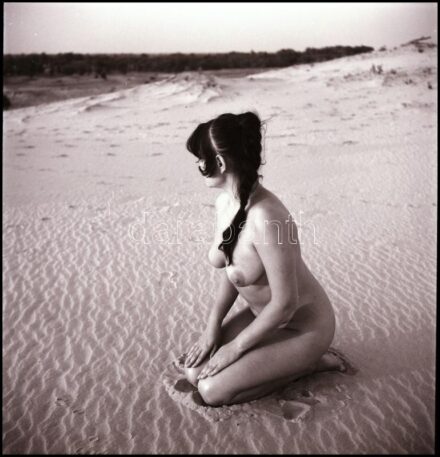 cca 1977 Vincze János (1922-1999) kecskeméti fotóművész hagyatékából 3 db vintage NEGATÍV, az aktfényképezés műfajából, 6x6 cm