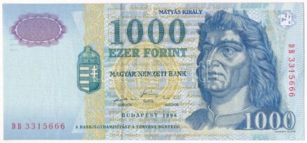 1998. 1000Ft 'DB' T:III szép papír