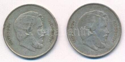 1947. 5Ft Ag 'Kossuth' (2x) T:2-,3 patina Adamo F8.1