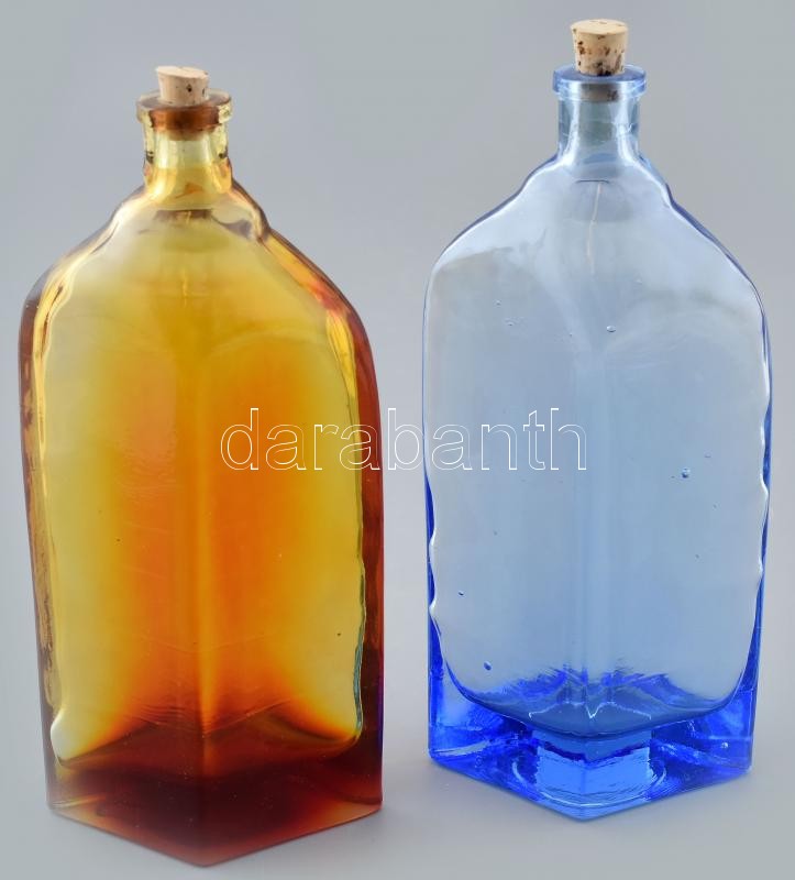 2 db Bohemia cseh kristály üveg. Jelzettek. 19 cm