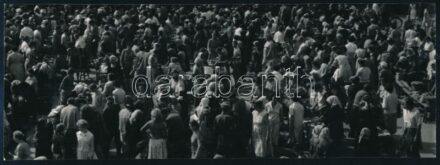 1963 Horváth István debreceni fotóművész feliratozott vintage fotóművészeti alkotása (Az élet), 9x24 cm