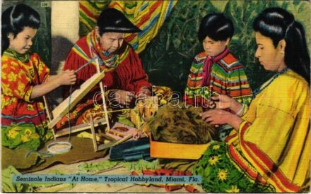 1952 Miami (Florida), Seminole Indians 'At Home' Tropical Hobbyland (EK)