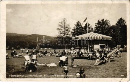 Pörtschach am Wörthersee (Kärnten), Strandbad des Parkhotel / beach (EK)