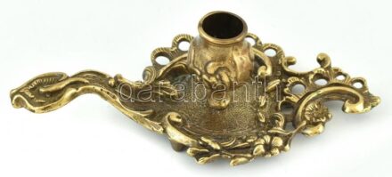Bronz éjjeli gyertyatartó 18x10cm