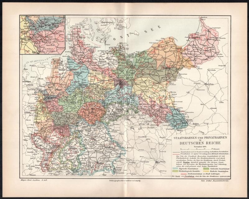 Németország, földrajzi, bányászati és ipari térképek 10 darabos vegyes világtérkép gyűjtemény cca 1900. 31x25 cm - Image 3