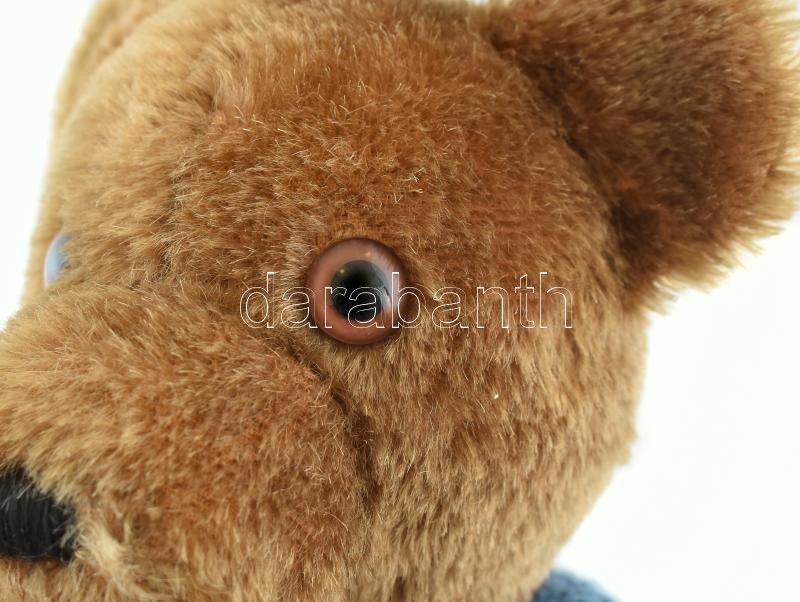 WESTFALENSTOFFE német játékmackó, 35 cm magas, külső borítás 100% pamut, kötött ruha, töltelék 100% gyapjú. Szép állapotban. - Image 2