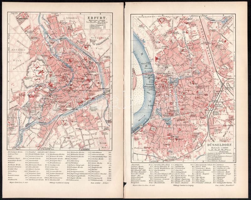 cca 1900 Német városok 8 db térkép 24x15 cm - Image 2