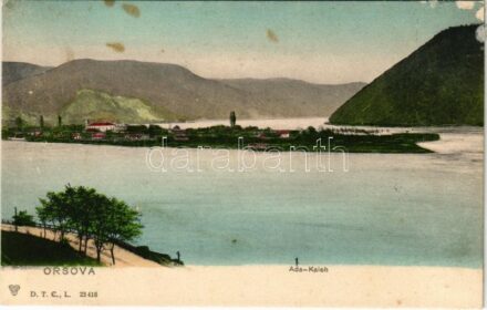Orsova, Ada Kaleh / Török sziget Orsova alatt / Turkish island (ragasztónyom / glue marks)