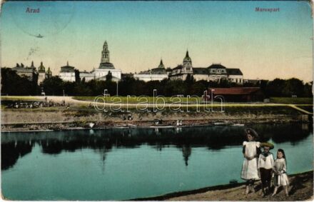 1916 Arad, Maros-part / Mures riverside (EK)