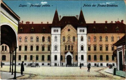 Lugos, Lugoj; Pénzügyi palota / Palais der Finanz-Direktion / Palace of Finance (kopott sarkak / worn corners)
