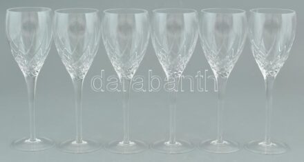 6 darabos kristály pohár készlet. Hibátlan 21 cm