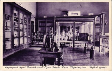 Esztergom, Szent Benedek-rendi Szent István katolikus főgimnázium, fizikai szertár, belső