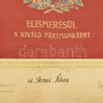 cca 1950 3 db szocreál selyem oklevél papír paszpartuban - Image 2