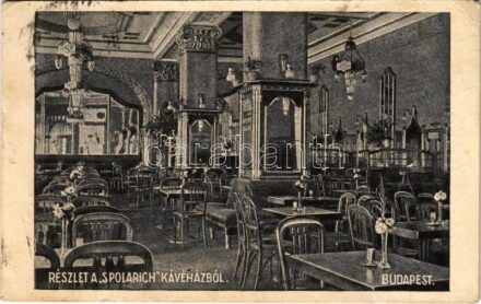 1927 Budapest VIII. Spolarich Nagy Kávéház, belső. József körút 37-39. (EK)