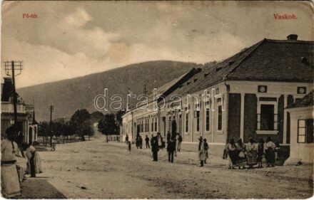 1912 Vaskoh, Vascau; Fő tér. Miklóssy József utódai kiadása / main square (EK)