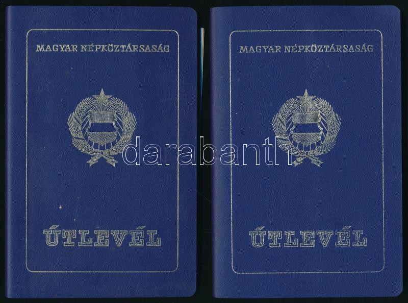 1988-1989 Magyar Népköztársaság által kiállított 2 db eltérő típusú útlevél - Image 2