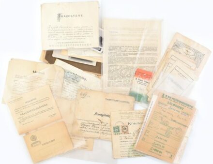 cca 1880-1920 Vegyes papírrégiség tétel, kb 50 db