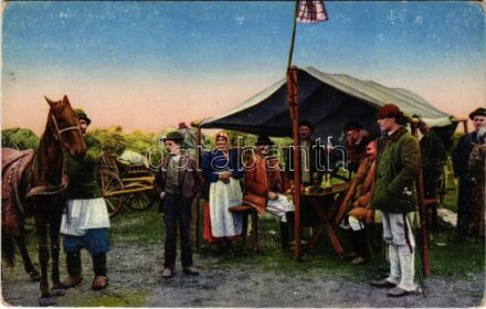 Délmagyarországi vásár, pálinkás sátor / Hungarian folklore, market, brandy tent