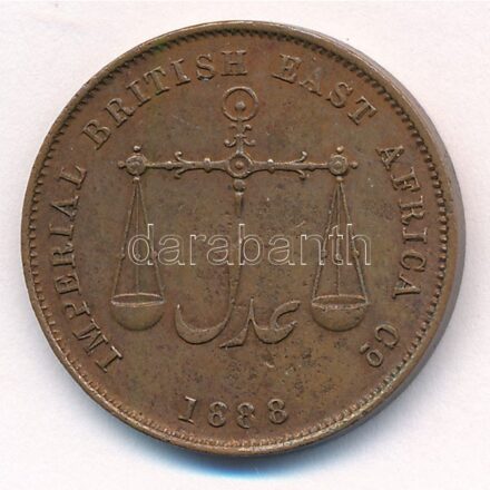 Mombasa / Brit gyarmat 1888CM 1p Br 'Imperial British East Africa Co.' T:2,2- Mombasa / British colony 1888CM 1 Pice Br 'Imperial British East Africa Co.' C:XF,VF