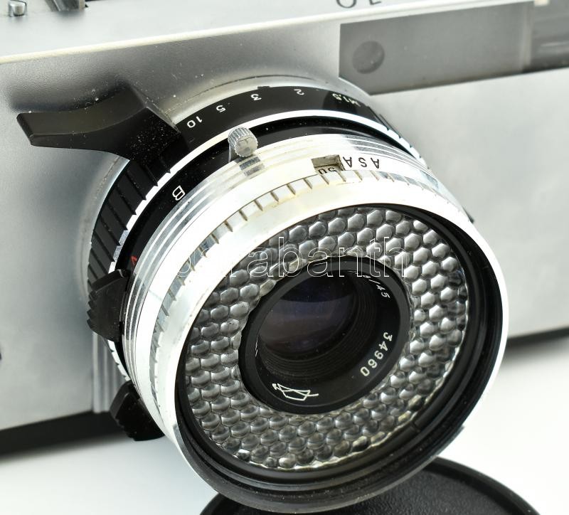 Zorki (Zorkij) 10 távmérős fényképezőgép, Industar-63 45mm f/2.8 objektívvel, eredeti bőr tokjában - Image 2