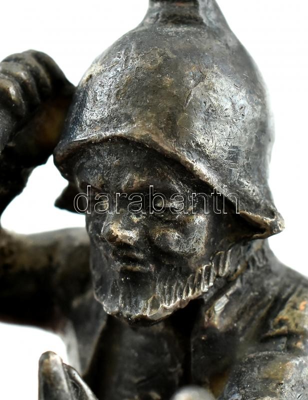Bányász törpe figura ásvány talapzaton, m: 7 cm - Image 3
