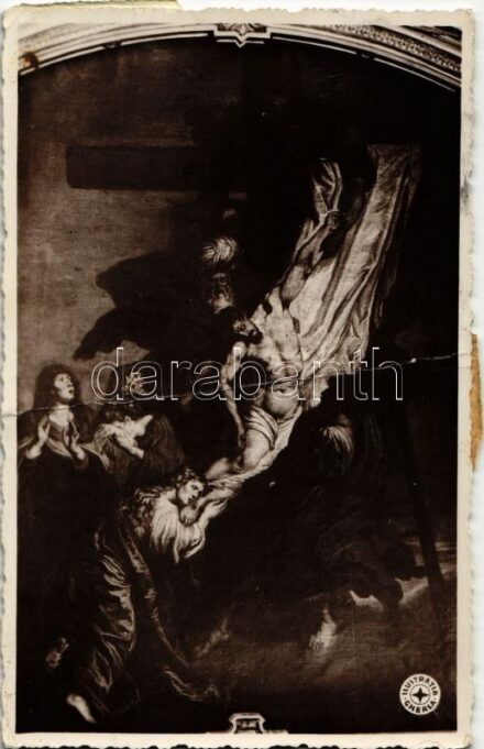 1937 Szamosújvár, Gherla; Rubens kép az Örmény katolikus főtemplomban / Armenian Catholic church, interior (fa)