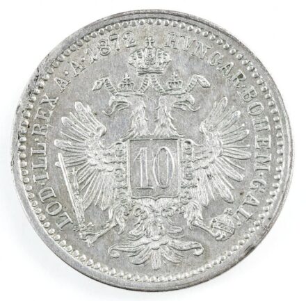 Ausztria 1872. 10kr Ag 'Ferenc József' T:1- Austria 1872. 10 Kreuzer Ag 'Franz Joseph' C:AU Krause KM#2206